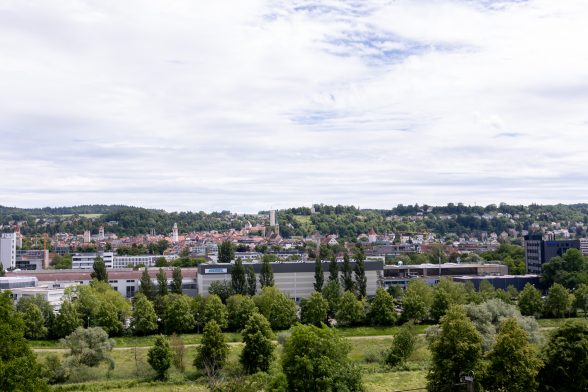 Stadtpanorama Ravensburg von Sennerbad Restaurant Hotelzimmer